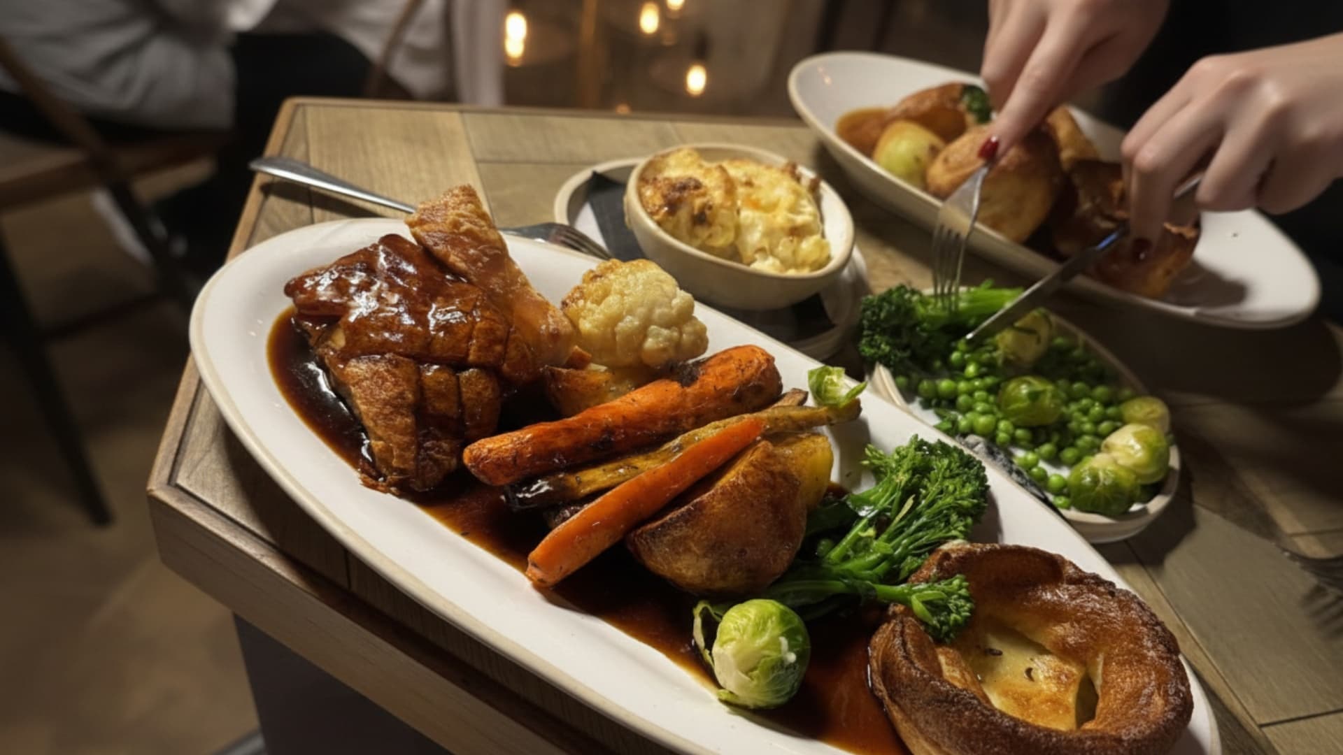 Roast dinner with all the trimmings at The Olive Tree